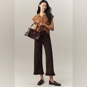 The Colette Ruffle Hem Crop Wide Leg Pants